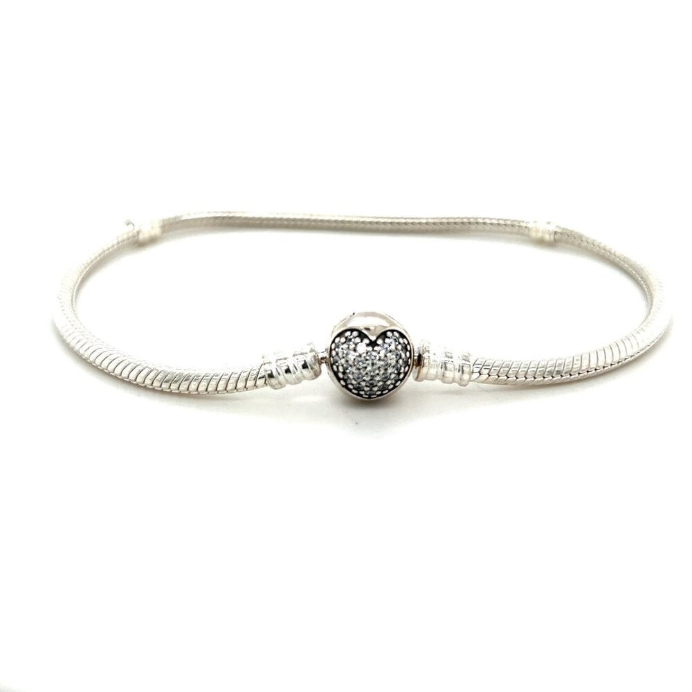 Pandora Pave Cz Heart Clasp Bracelet‎